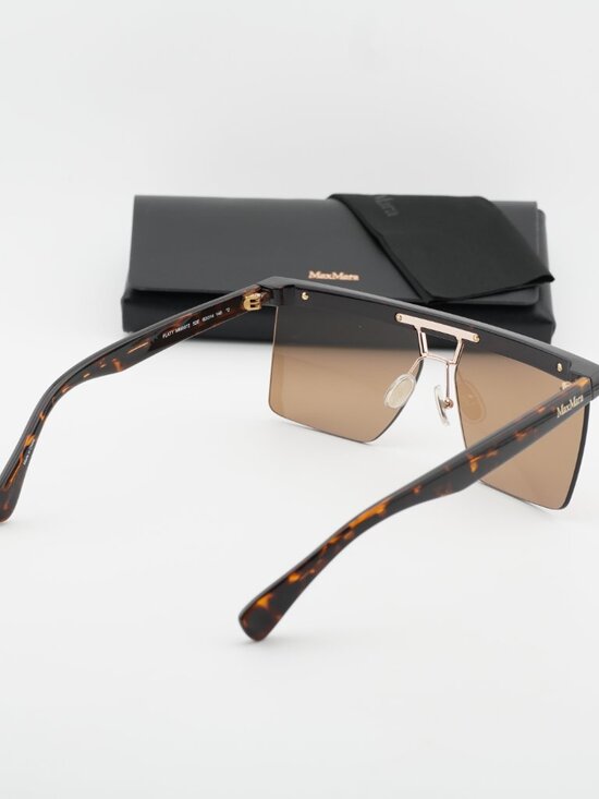 Max Mara MM0072 52E Square Sunglasses - Dark Havana/Brown main image 8